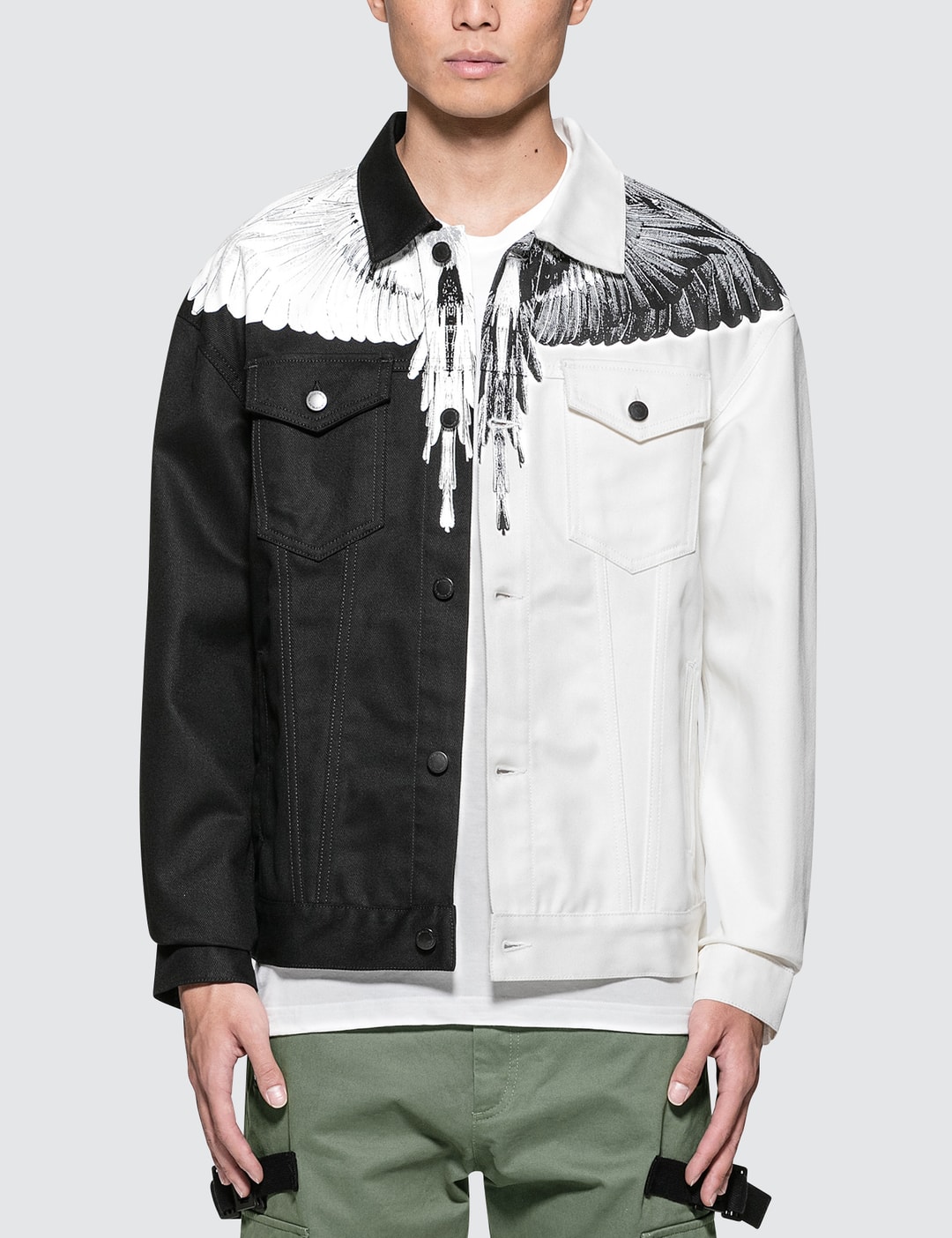 Etna zin Expliciet Marcelo Burlon - Aish Denim Jacket | HBX - Globally Curated Fashion and  Lifestyle by Hypebeast