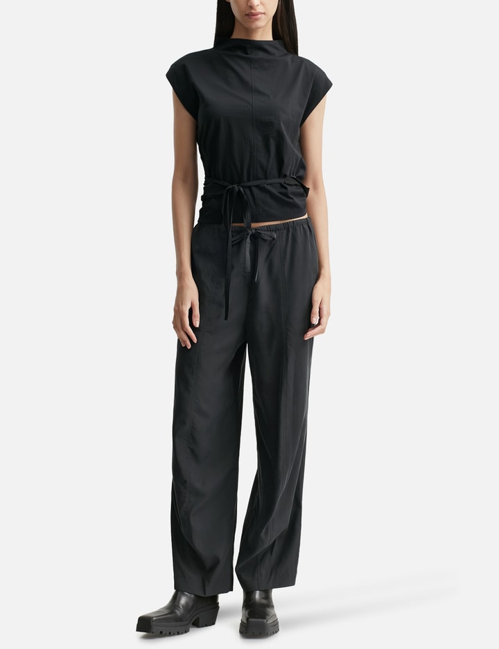 Anggae Triangle Wrap T-shirt In Black