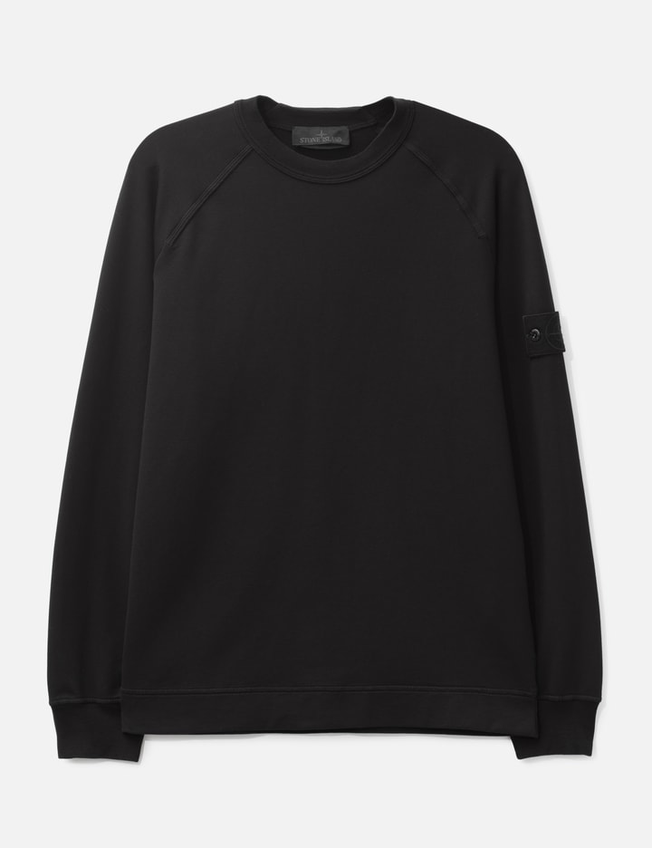 Stone Island Cotton Stretch Fleece S.I. Ghost Crewneck Sweatshirt