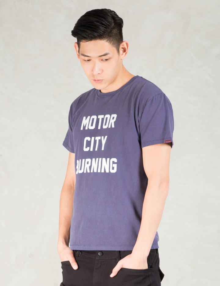 Navy Motor City Burning T-Shirt Placeholder Image