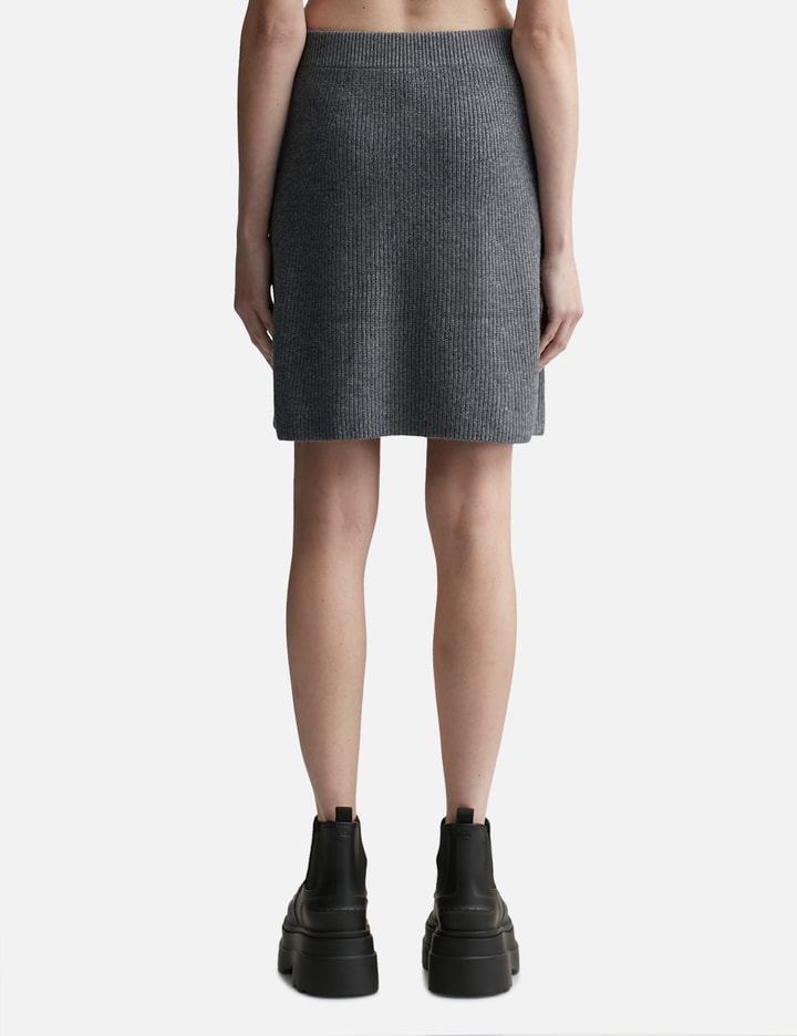 Bold Fox Head Patch Short Ribbed Skirt Placeholder Image