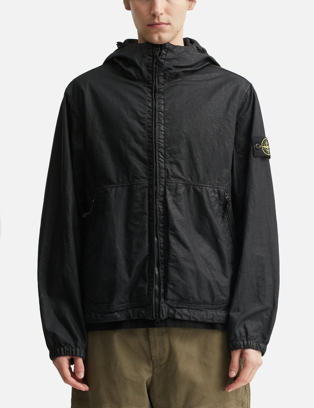 Organic-Look Nylon Panama-TC Hooded Jacket view 18