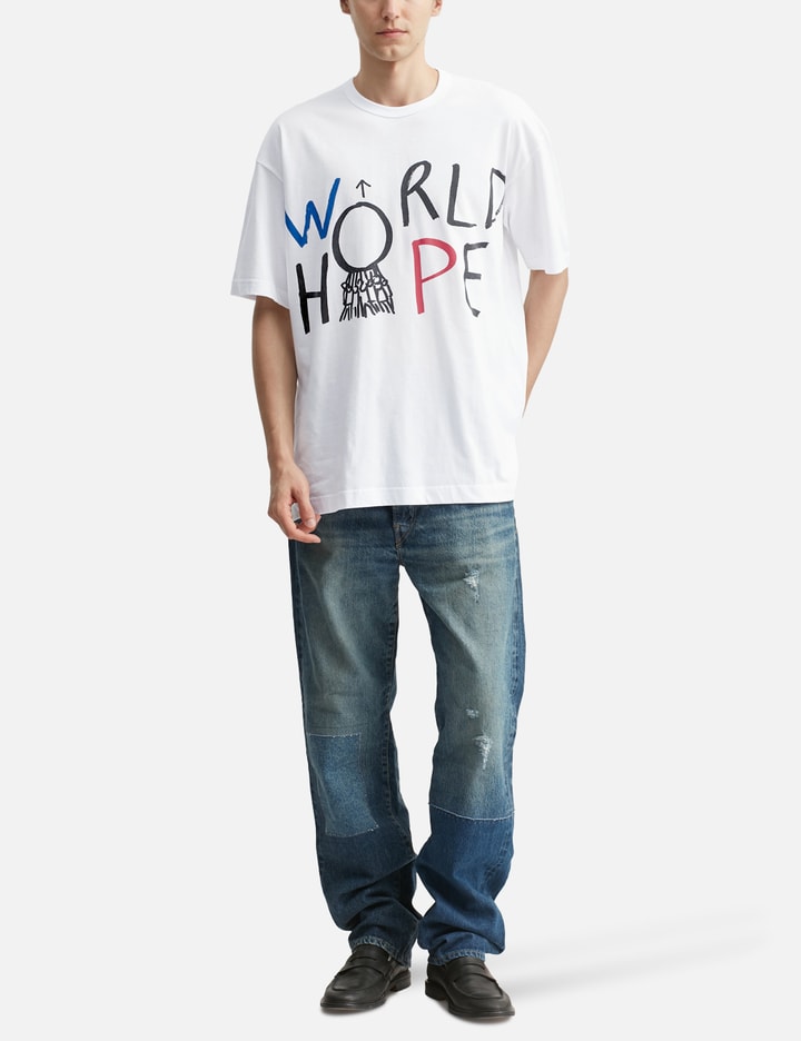CDG Shirt World Hope OVS Short Sleeves T-Shirt