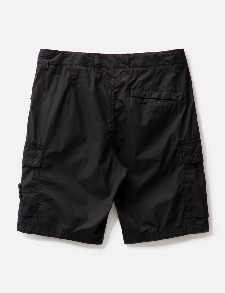 Shop Stone Island Cargo Bermuda Shorts In Black