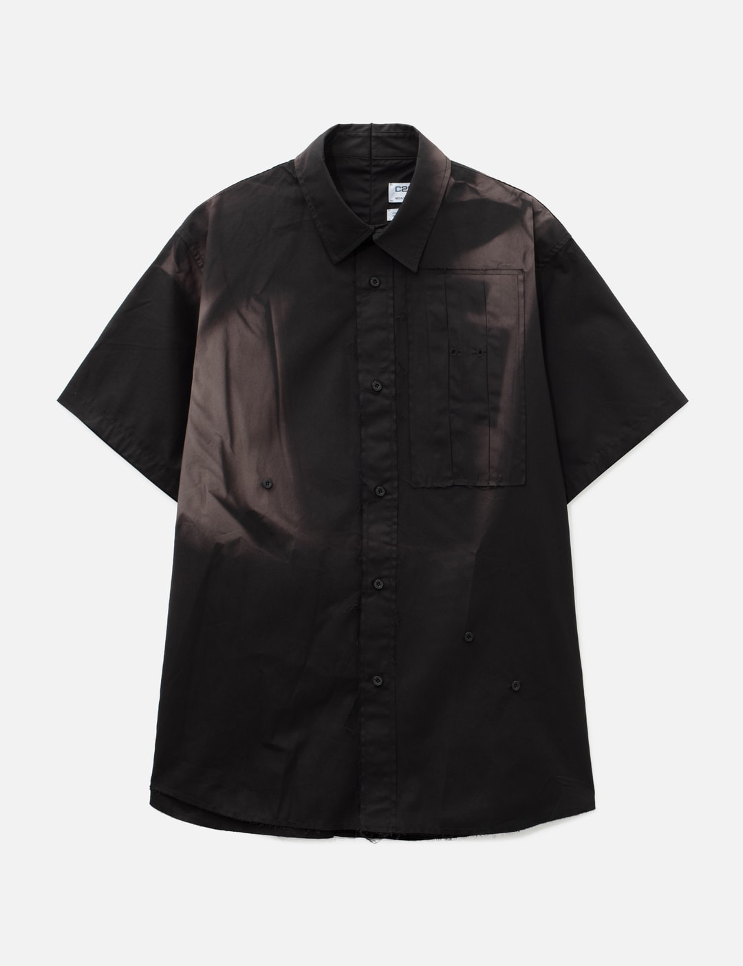 C2h4 Asteroid Raw Edge Shirt In Black/黑色/블랙/ブラック