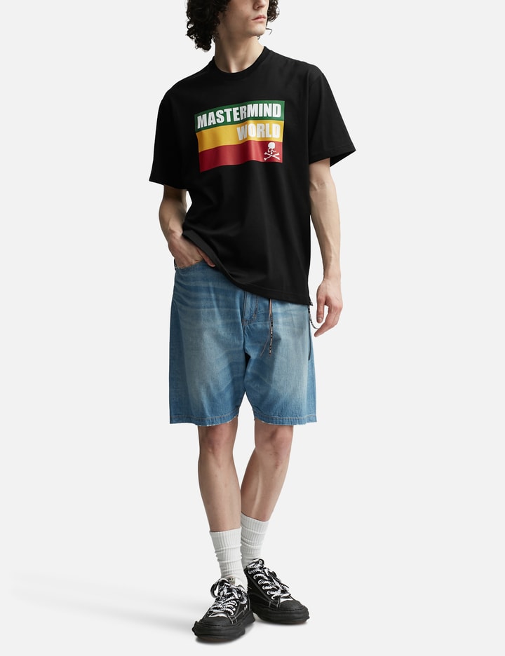 Shop Mastermind Japan Rasta Border T-shirt In Black