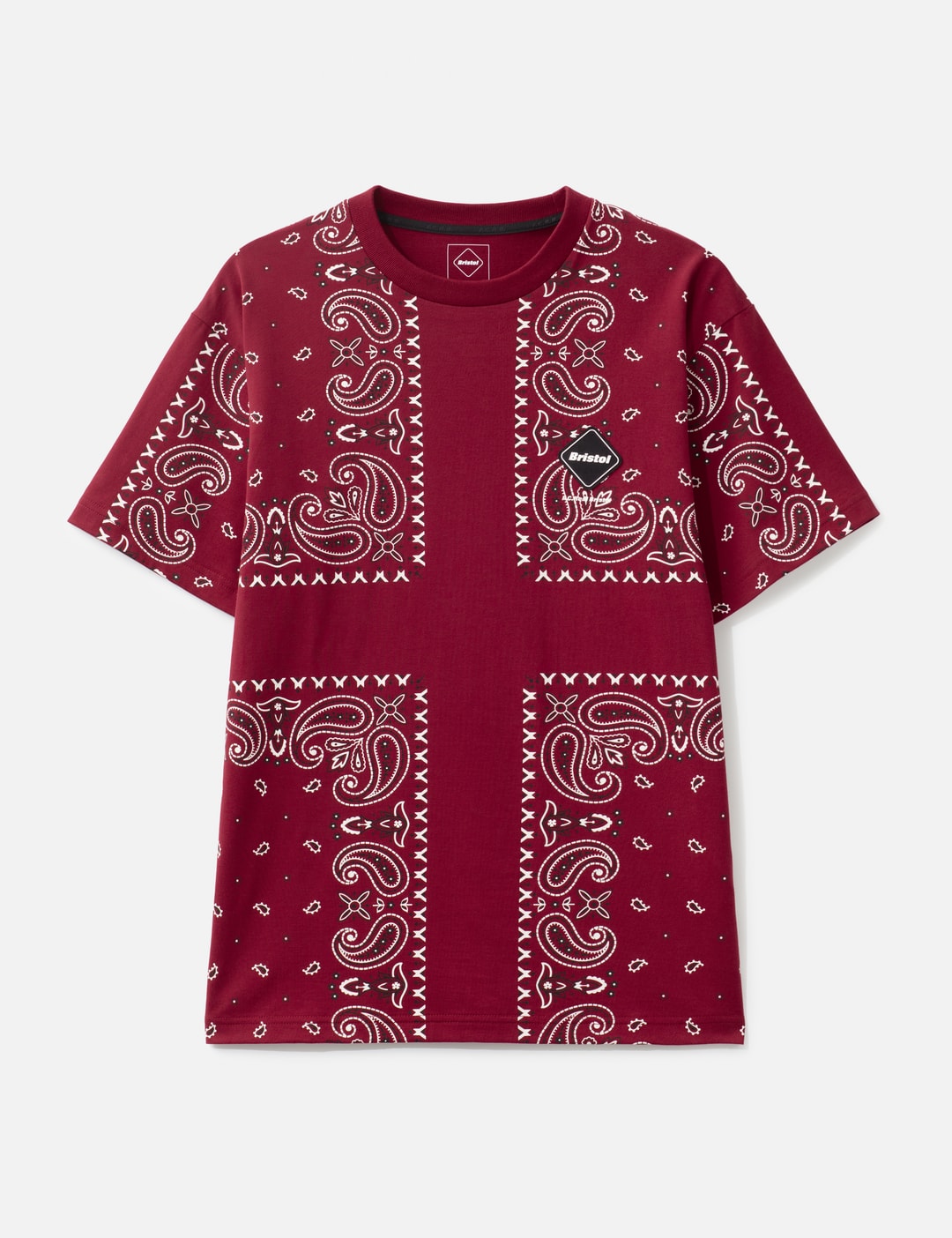 F.c. Real Bristol Bandana Tee In Burgundy