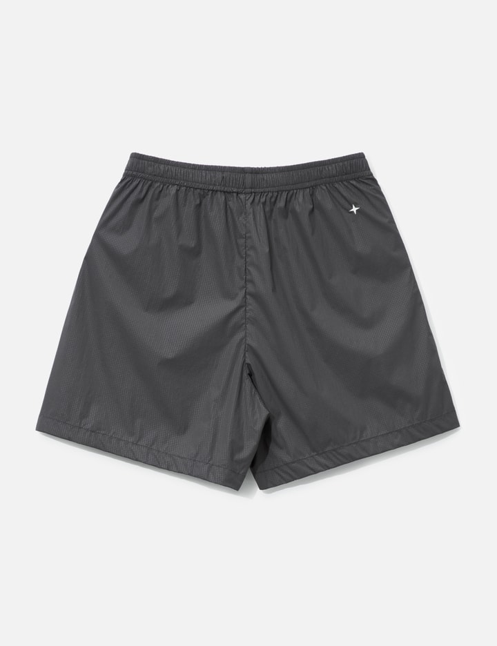 Stone Island Light Stretch Nylon S.I. Stellina Loose Wide Leg Fit Bermuda Shorts