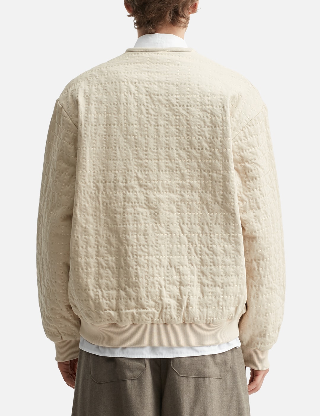Ivory Poofy Bomber Jacket view 14
