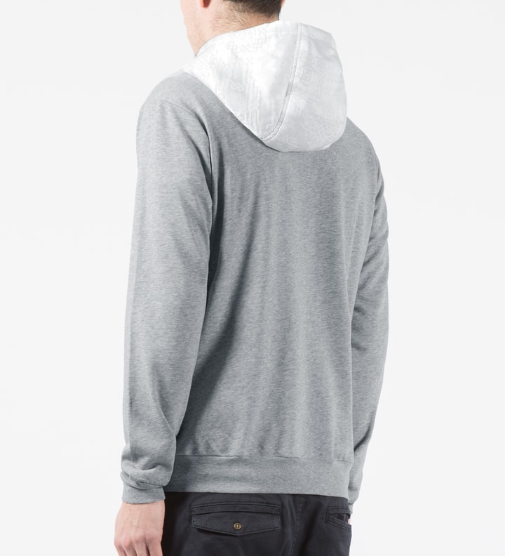 Grey Chinese Silk Hoodie Shirt Placeholder Image