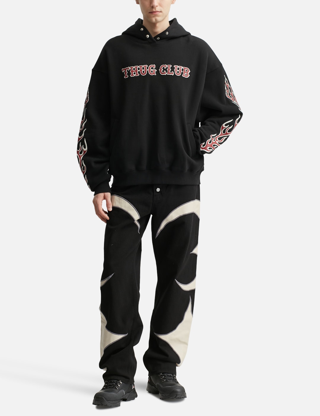 Leather Flame Hoodie view 16