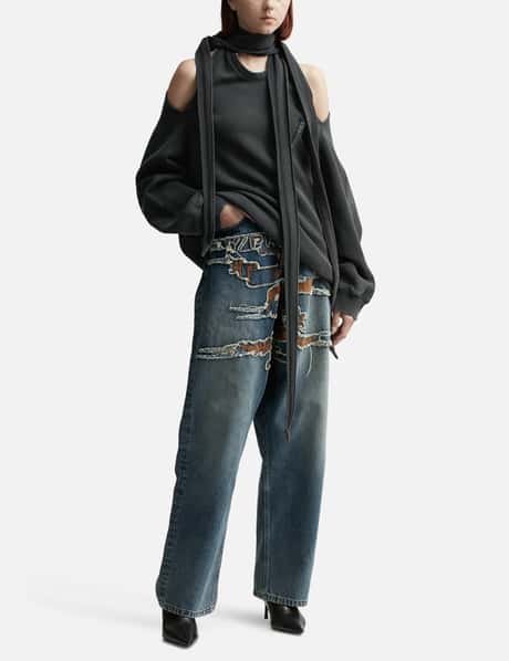 Y/PROJECT - Multi-Scarf Pinched Logo Sweatshirt | HBX