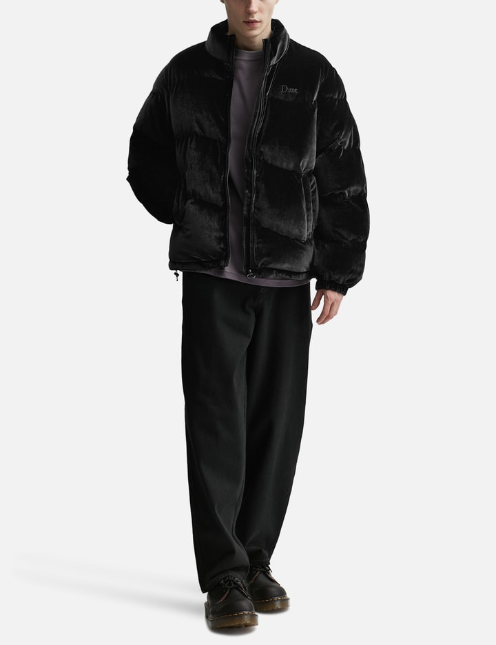 Shop Dime Velvet Quilted Puffer In Black