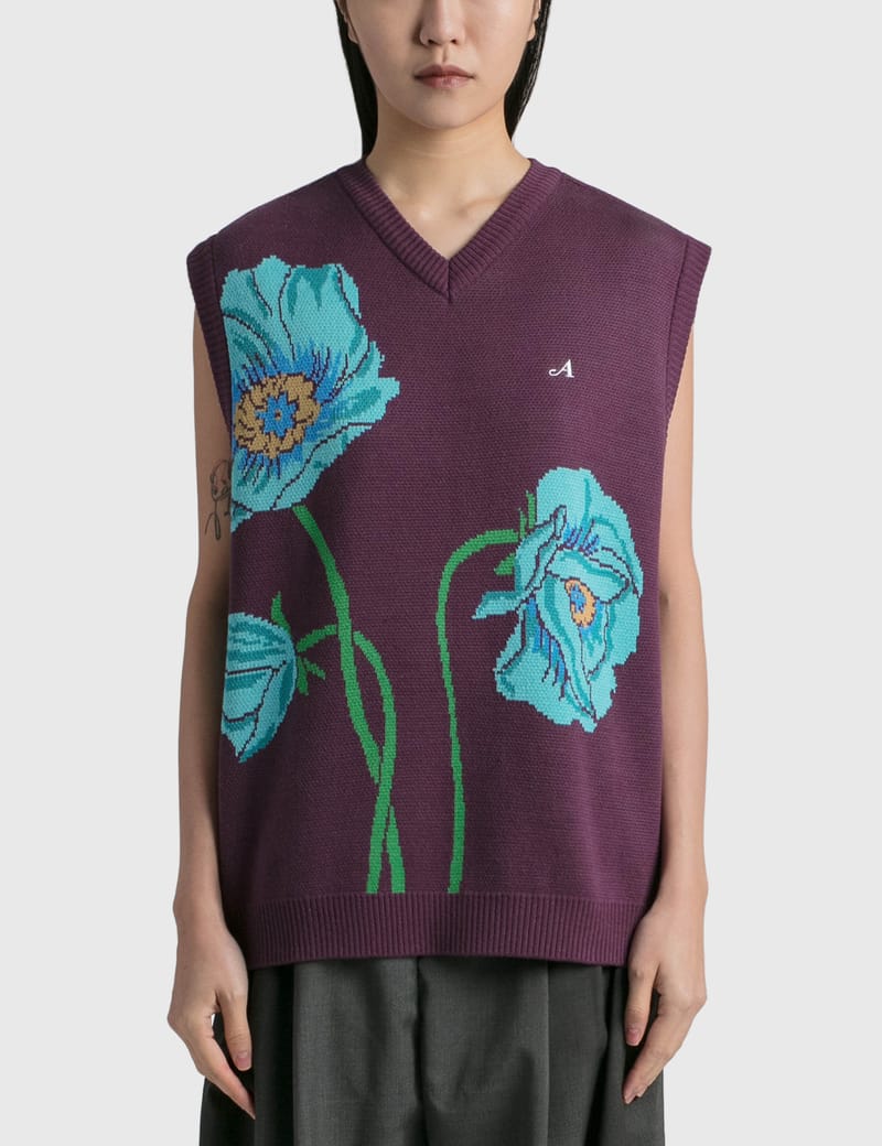 Awake NY FLORAL SWEATER VEST