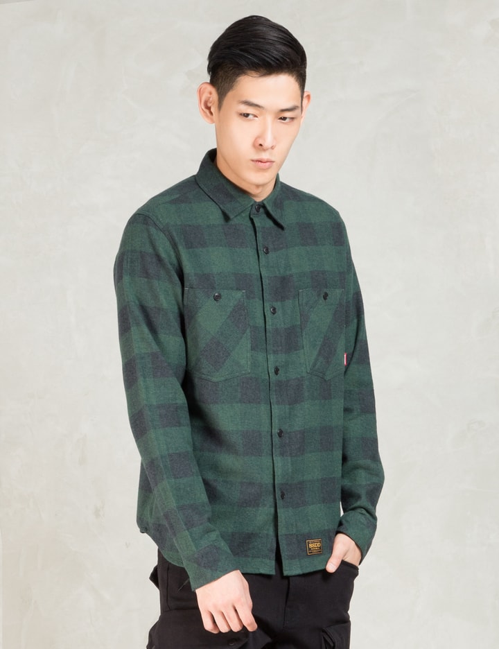 Green Ssdd Plaid Flannel Shirt Placeholder Image