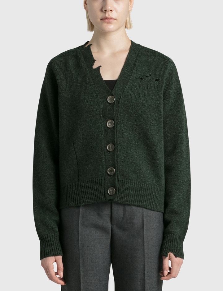 Wool Distressed Cardigan Placeholder Image