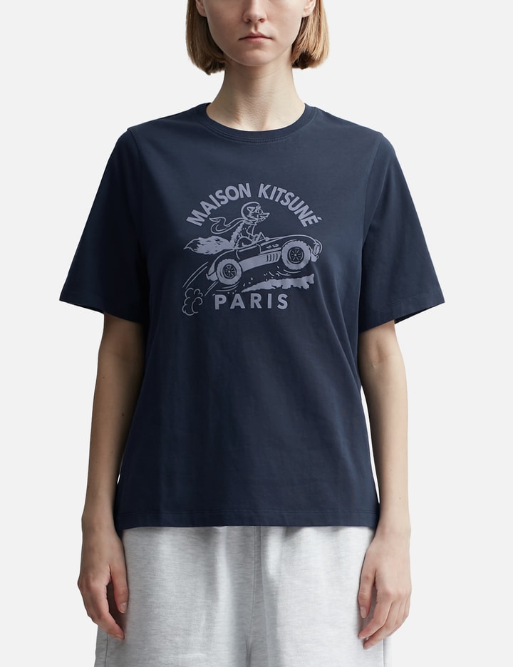 Maison Kitsuné Racing Fox Comfort Tee-shirt In Blue