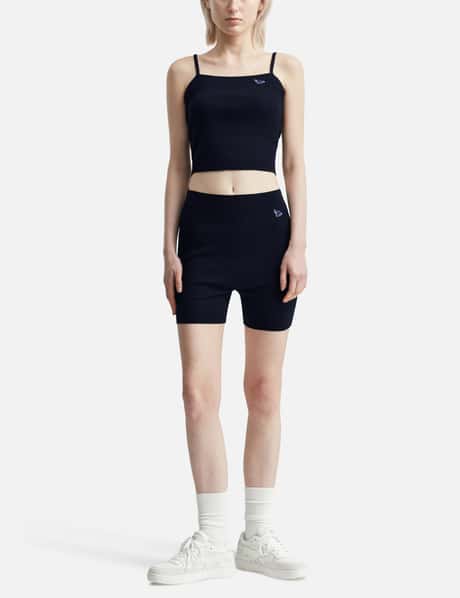 Baby Fox Patch Fine Rib Cropped Top view 11