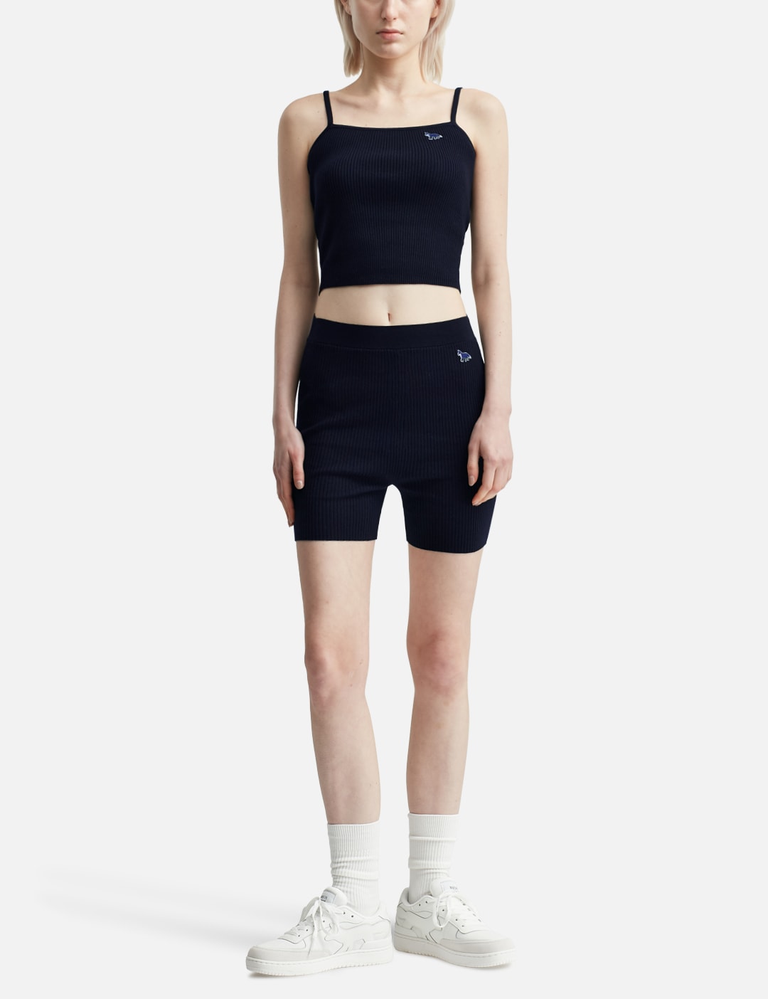 Baby Fox Patch Fine Rib Cropped Top view 16