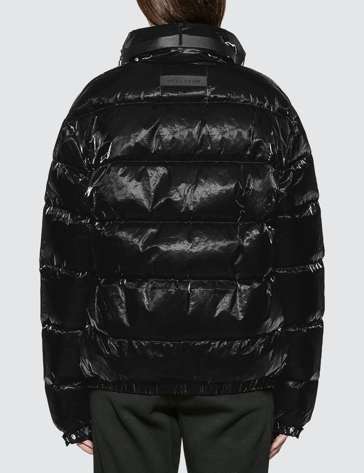 Patent Puffer Jacket With Nylon Buckle Placeholder Image
