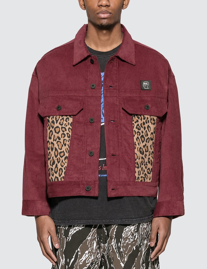 Corduroy Leopard Contrast Trucker Jacket Placeholder Image