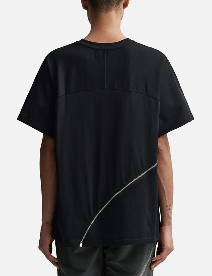 Shop Heliot Emil Sequence Zip T-shirt In Black