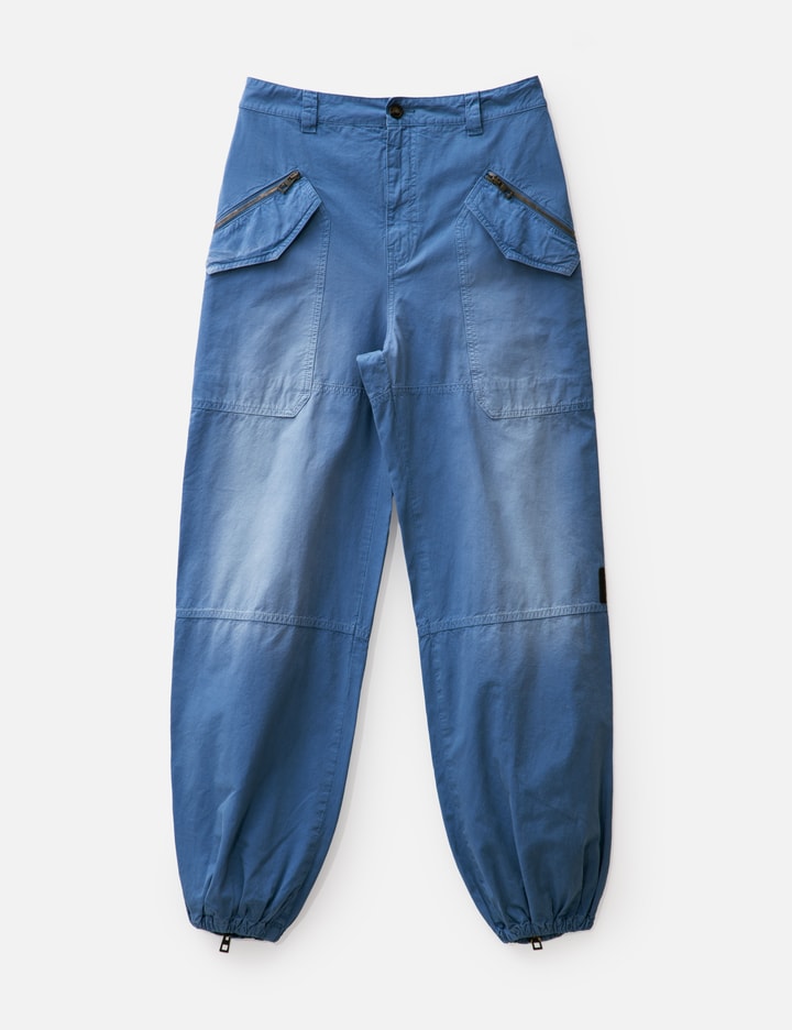 Shop Loewe Cargo Trousers In Blue