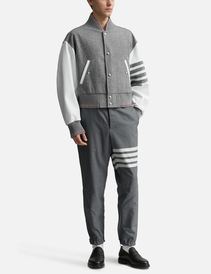 Snap Front Oversized Cropped Blouson Jacket Placeholder Image