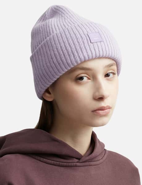 Acne Purple Knit Beanie Acne Studios Purple Patch Beanie Acne Studios main image 2