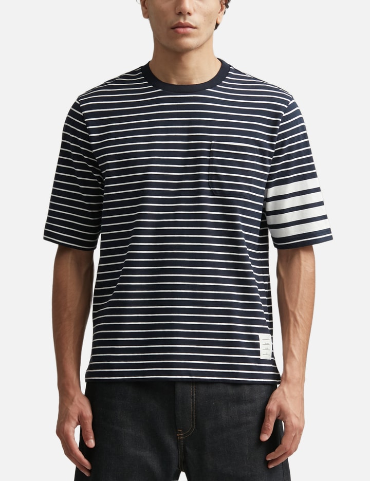 Thom Browne Jersey 4-Bar Knit Pocket Tee