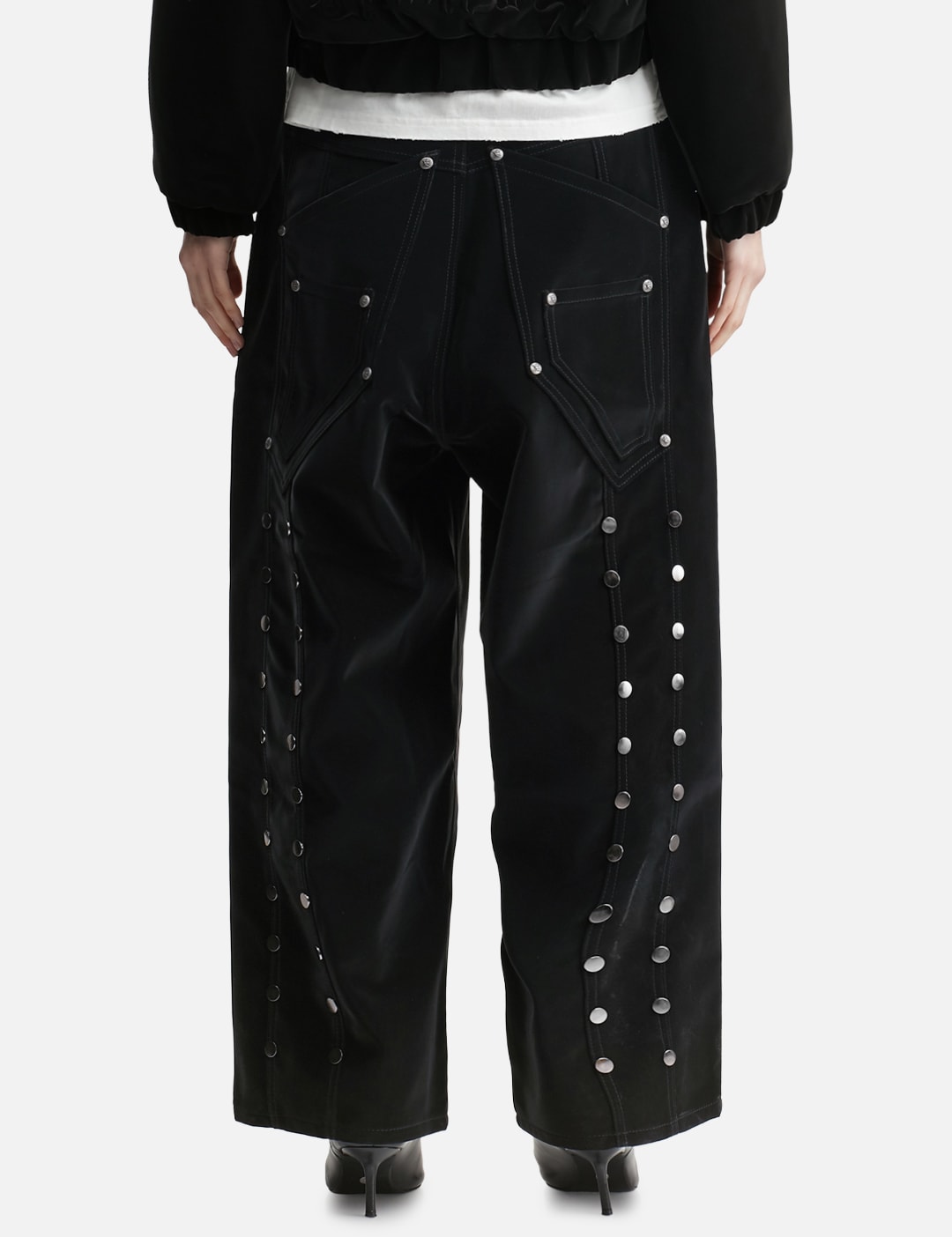 "Stephen" Black Baggy Pants view 19