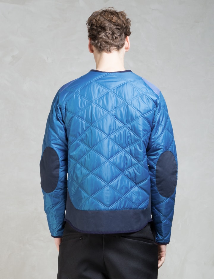 Blue Crew Neck Padded Patch Blouson Placeholder Image