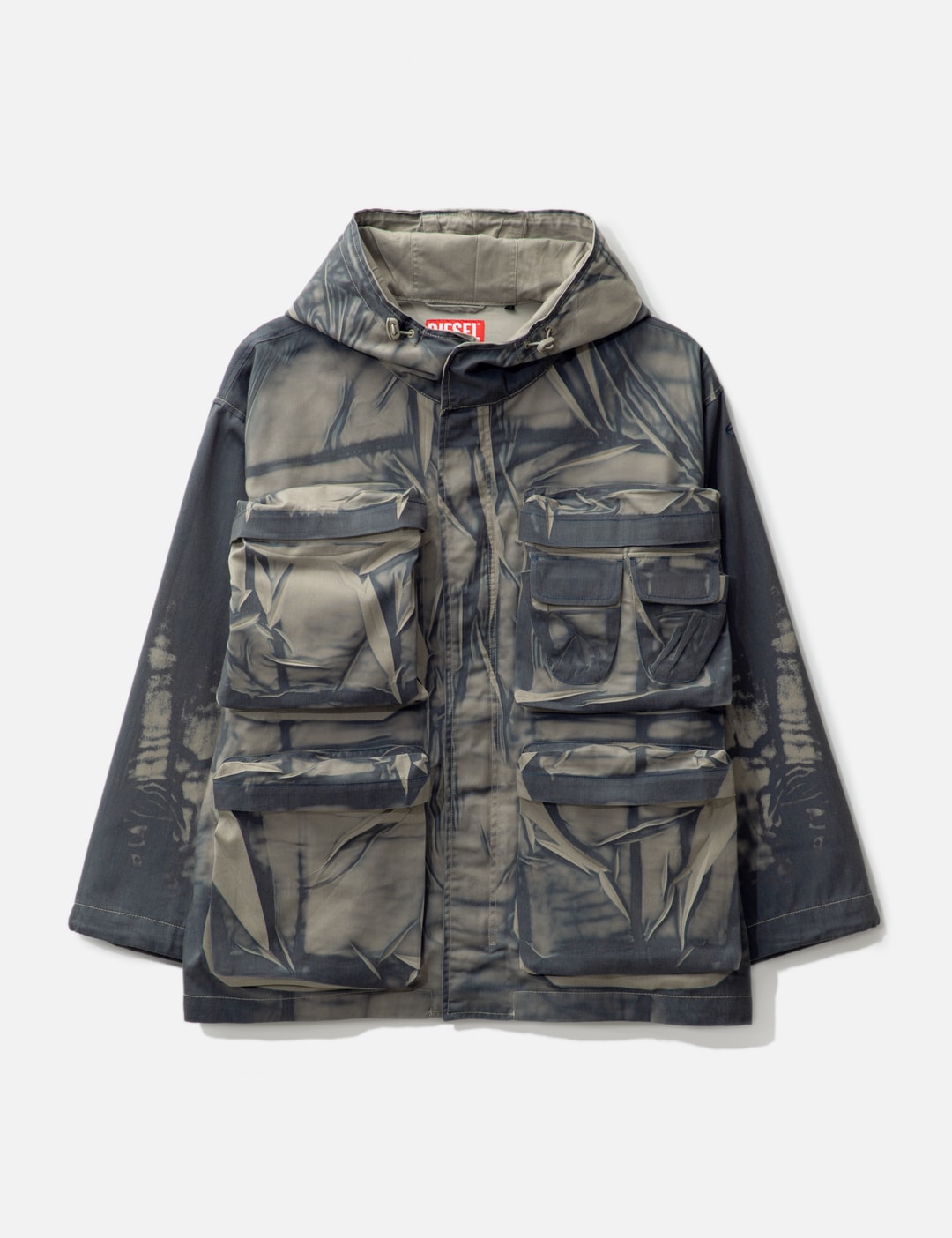 Garment Printed Cargo Jacket