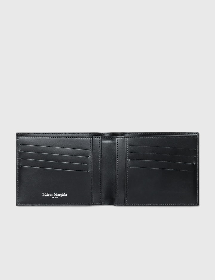 BLVCK PARIS Plain Leather Folding Wallet Small Wallet Logo