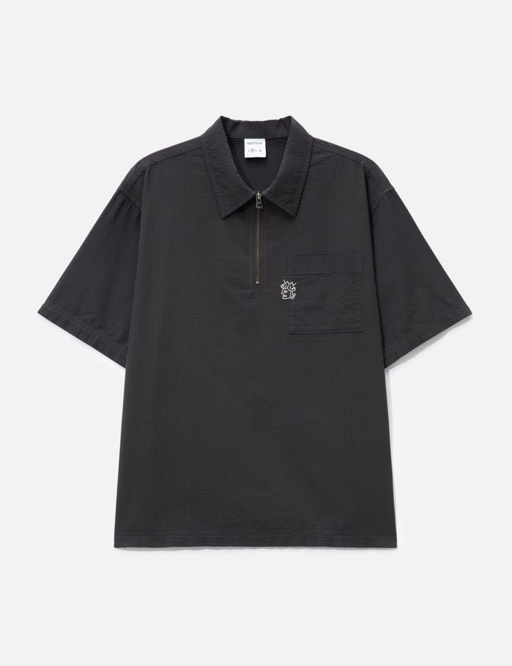 Victoria Seersucker Quarter Zip Shirt