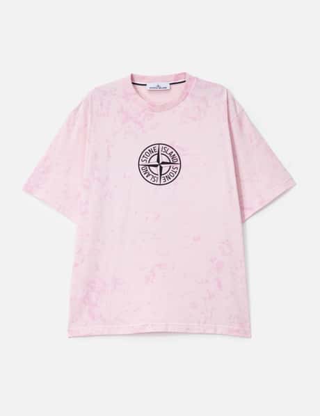 스톤 아일랜드 Combed Organic Cotton Jersey 'Paintball' Treatment Short Sleeve T-Shirt