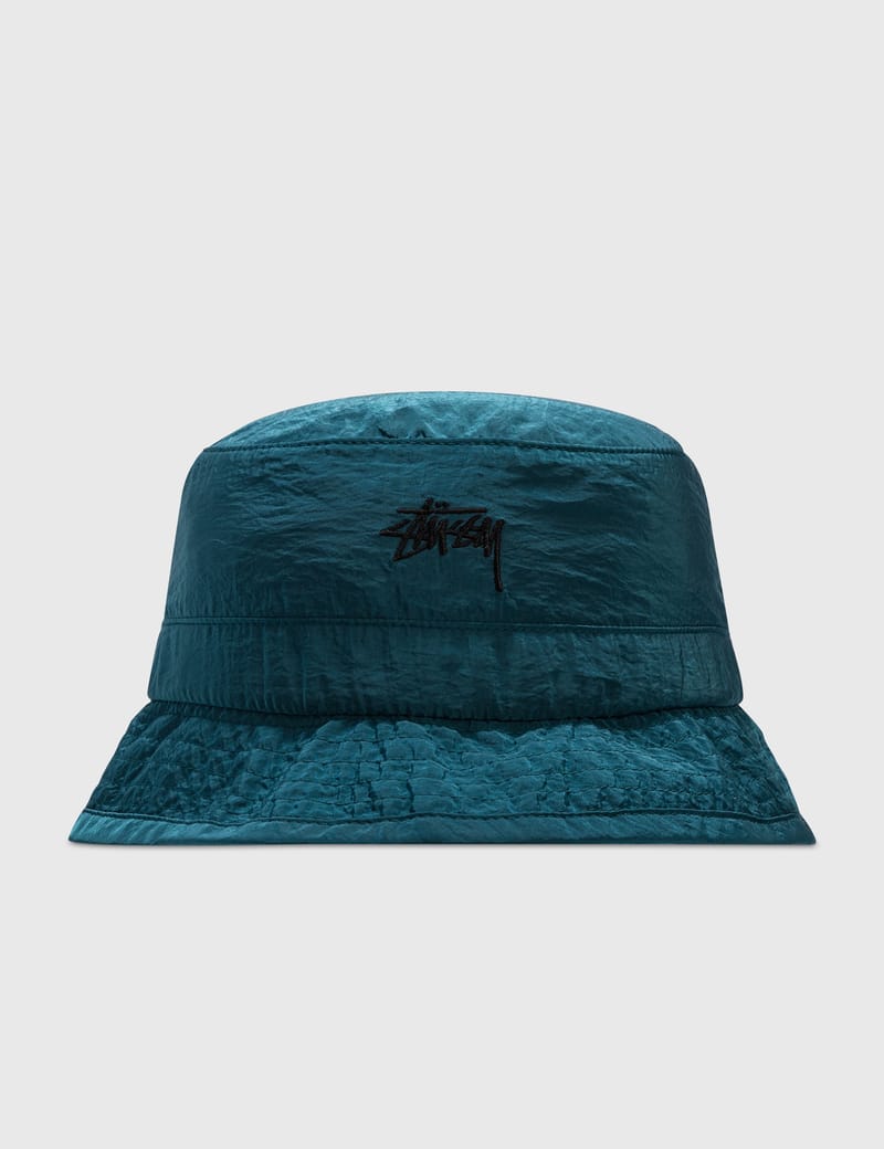 Metallic Nylon Bungee Bucket Hat 