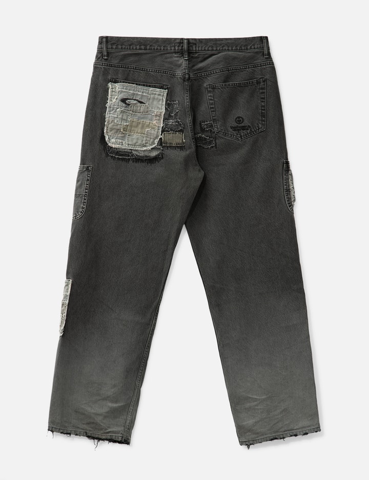 Supreme Blackmeans Patchwork Denim Jeans In Black