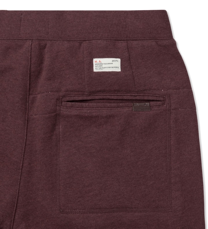 Burgundy Melange Classic Sweatpants Placeholder Image