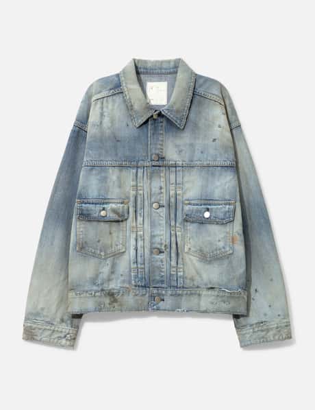 ANCELLM DAMAGE DENIM JACKET TYPE-2