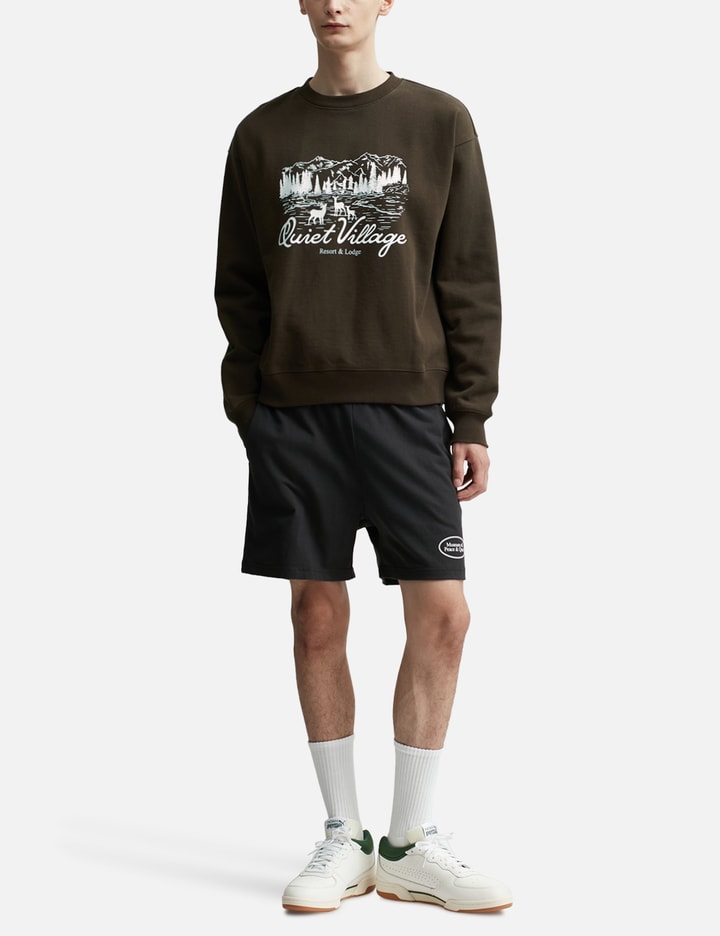 Museum Of Peace & Quiet Quiet Village Crewneck Sweatshirt In Brown