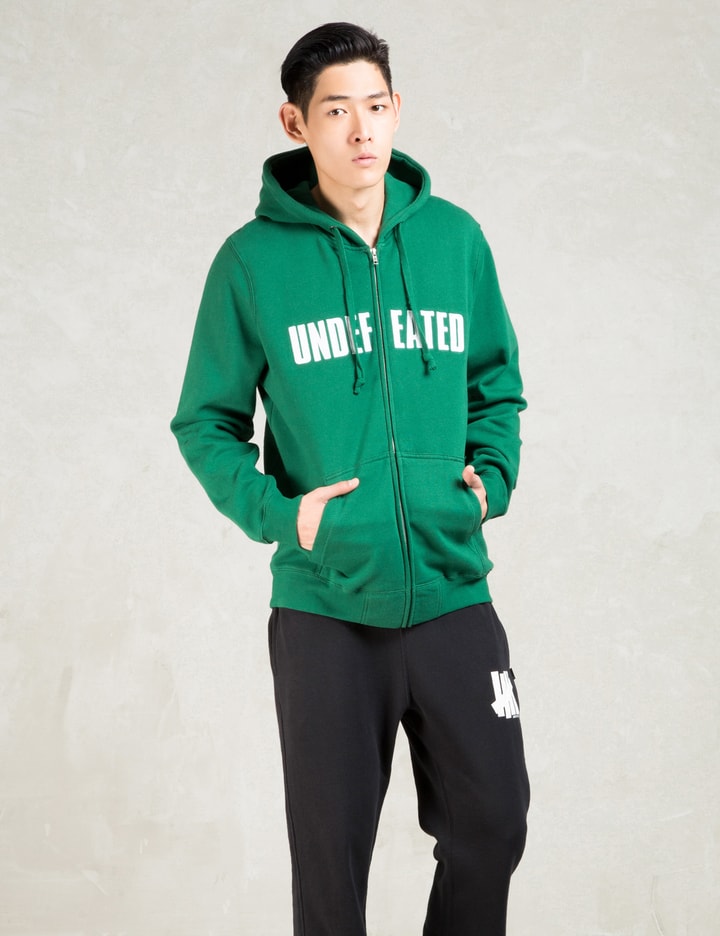 Green Undefeated Split Zip Hoodie Placeholder Image