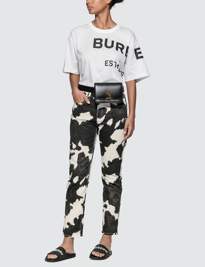 Straight Fit Cow Print Jeans Placeholder Image