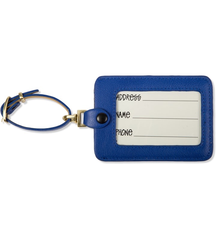 Blue Travel Name Tag Placeholder Image