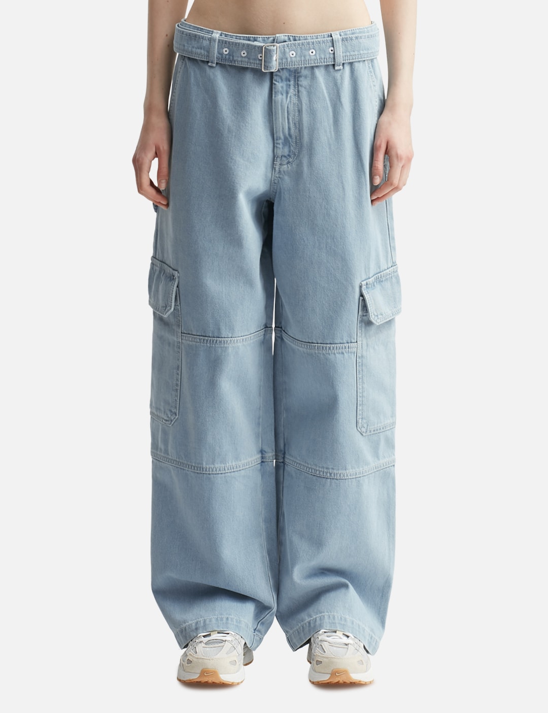Belted Utility Denim Pants view 6