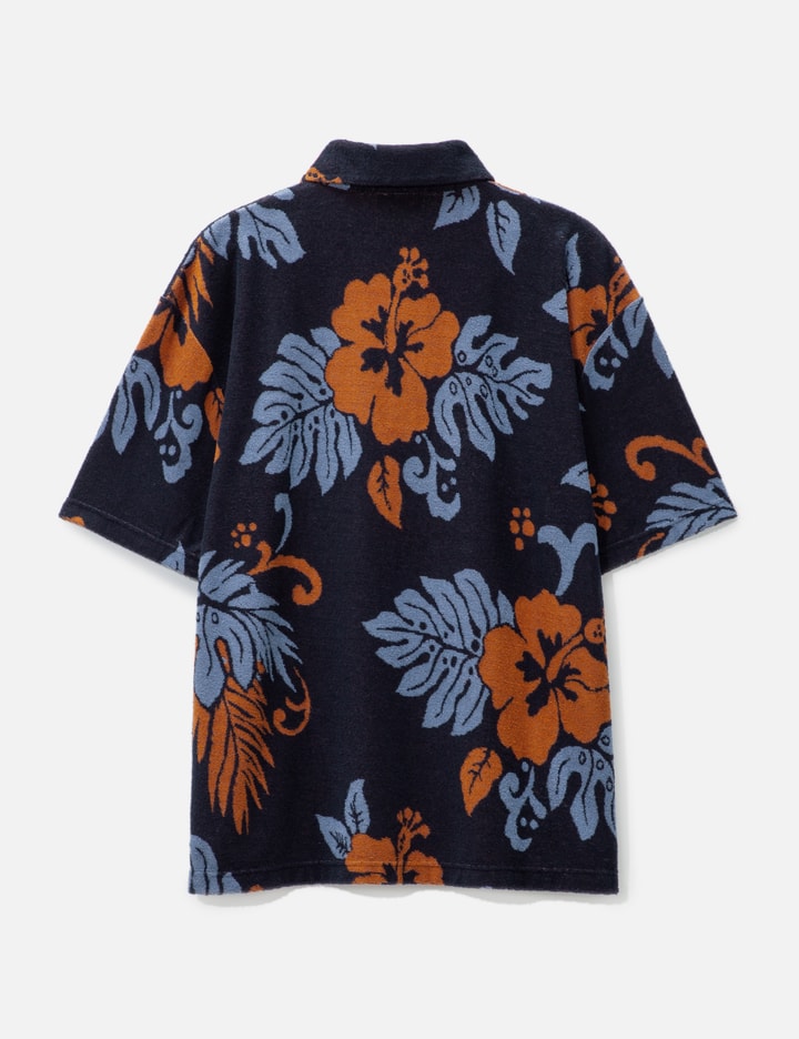 JACQUARD OVERSIZE POLO IN TOWELLING Placeholder Image