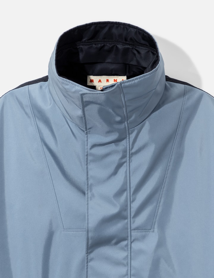 Marni Nylon Half-Zip Jacket With Fur Collar
