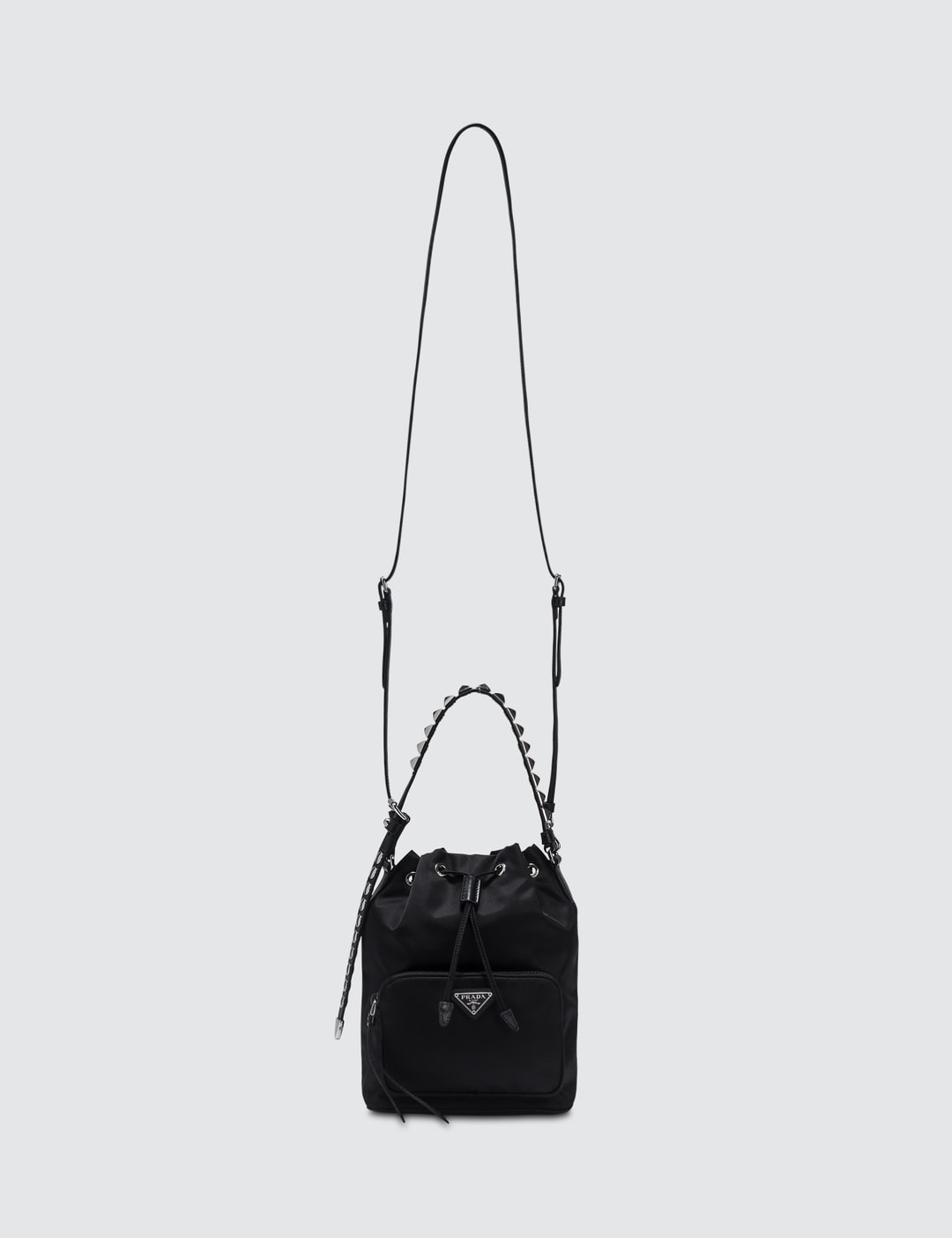 Prada - Nylon Studded Bucket Bag  HBX - Globally Curated Fashion and  Lifestyle by Hypebeast