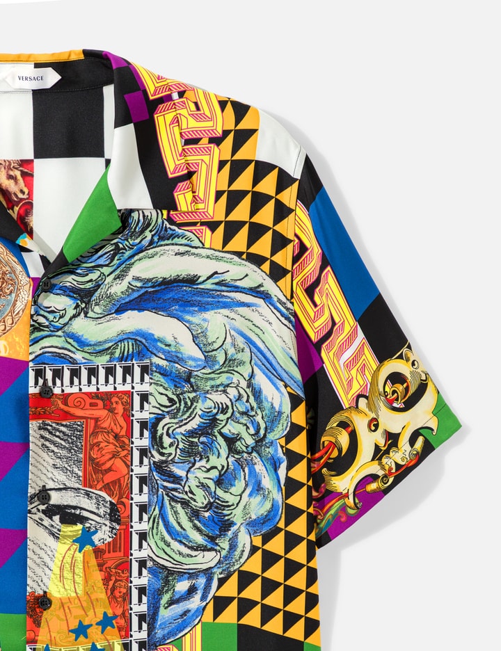 Versace Printed Silk Twill Regular Shirt