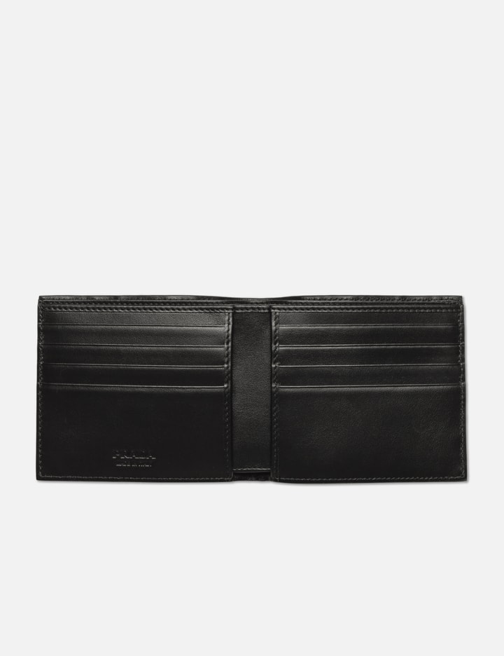 Shop Prada Brushed Leather Wallet In Black